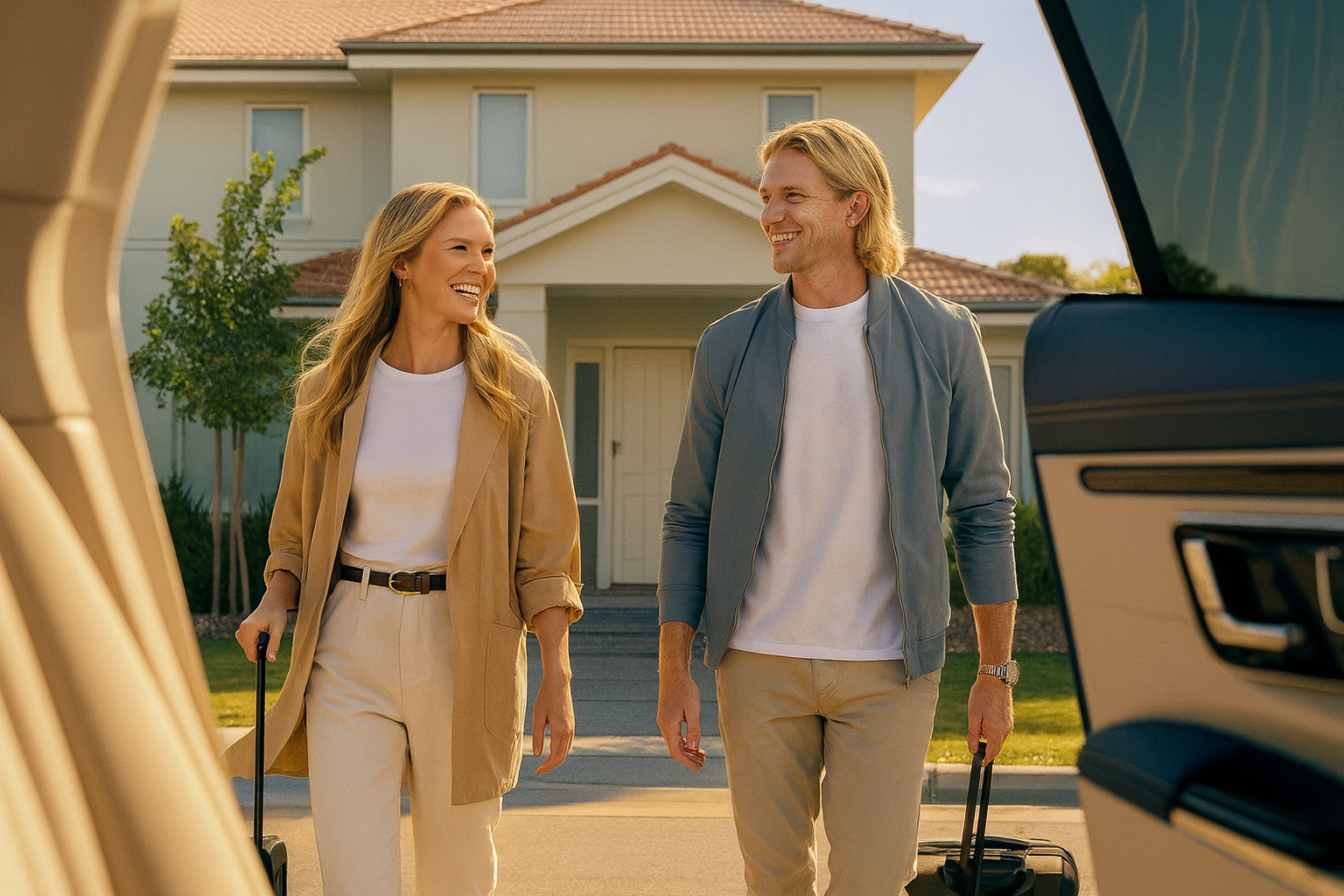 Couple starting holiday